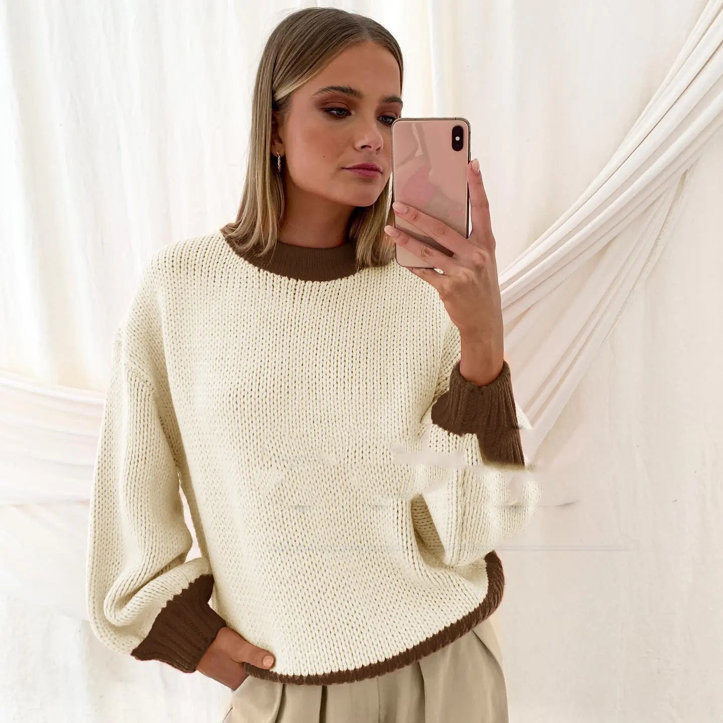 Women's Loose Knitted Pullover Sweater