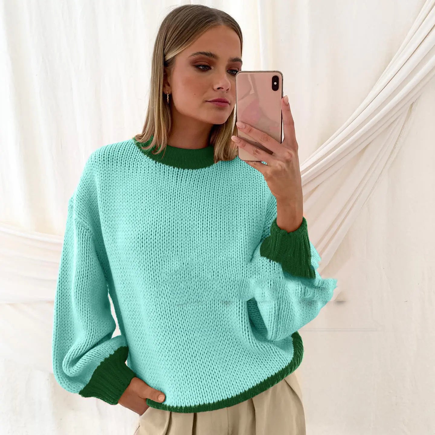 Women's Loose Knitted Pullover Sweater