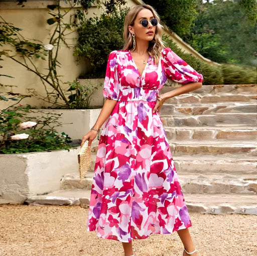 Summer Breeze V-Neck Maxi Dress